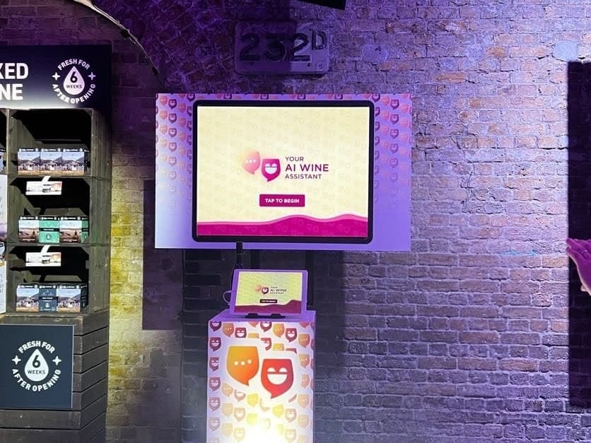 Virtual Wine Assistant at the House of Accolade event in Leake Street Tunnels
