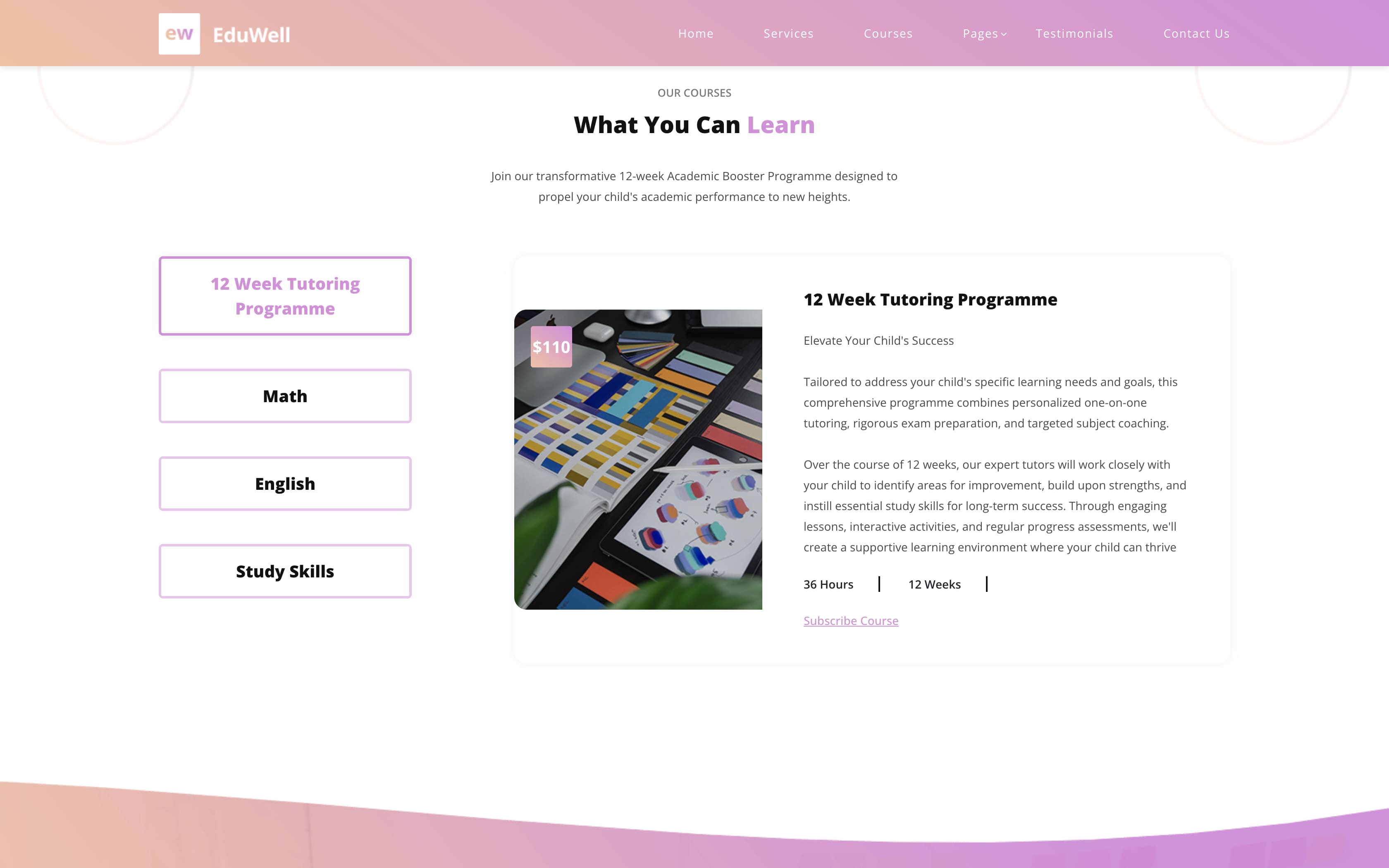 Tutoring Website 2