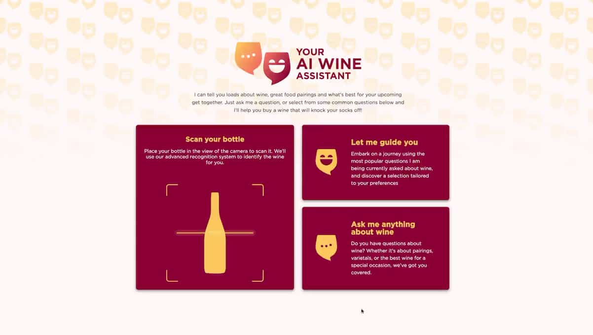 AI Wine Assistant on Tablet